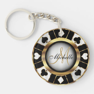 Utformning av Guld och Black Poker Chip - Monogram