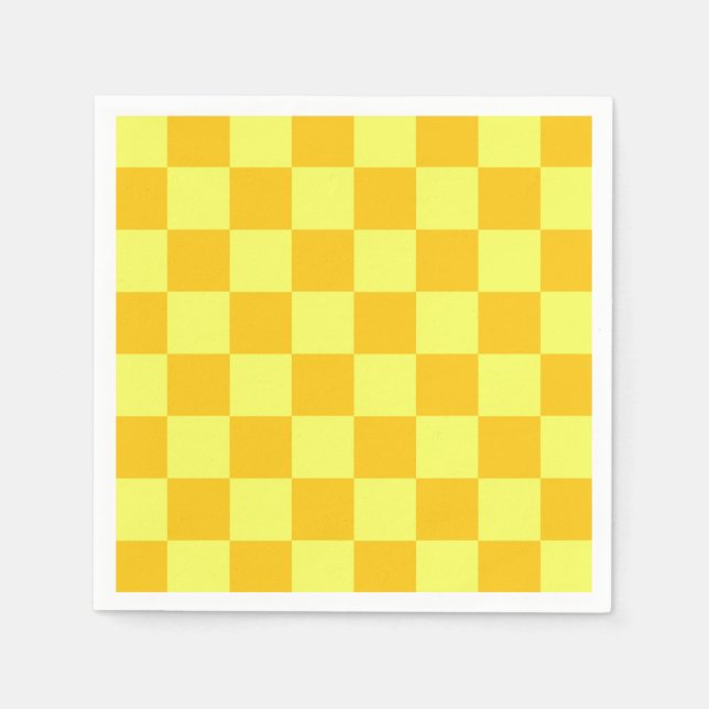Utformning av Gulten Light and Mörk Checker Pappersservett (Framsidan)