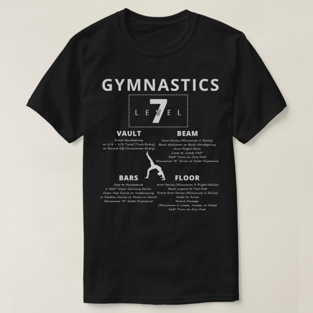 Utformning av Gymnastics amp Gift-teknik på nivå 7 T Shirt (Design framsida)