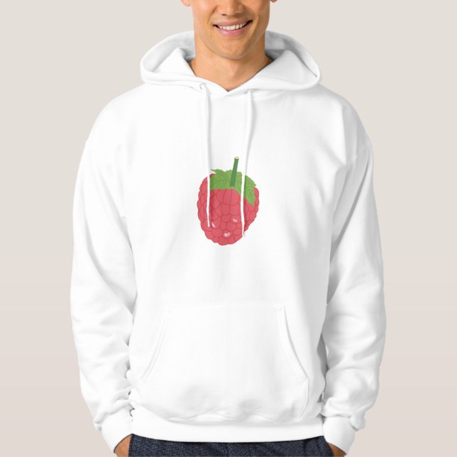 Utformning av hallonfrukt hoodie (Framsida)