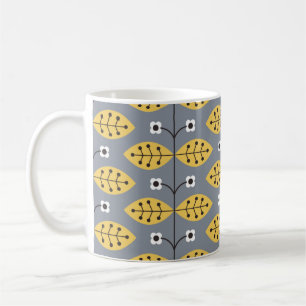 Utformning av hand plockade mönster i Flower vinta Kaffemugg