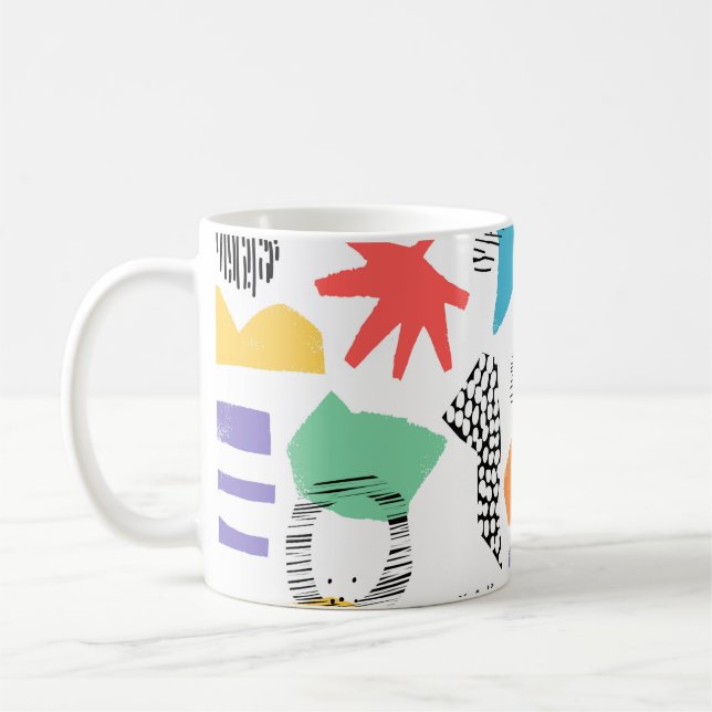Utformning av hand plockade yta. Konstgjord Memphi Kaffemugg (Vänster)