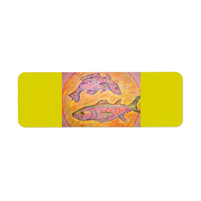 Utformning av havs- och spansk makrill returadress etikett (Framsidan)