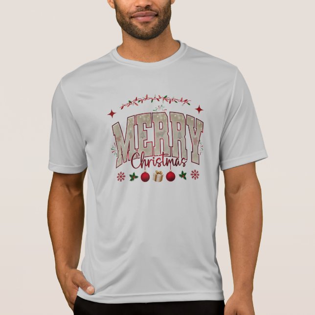 Utformning av Helgdag Festive Cute God jul T Shirt (Framsida)