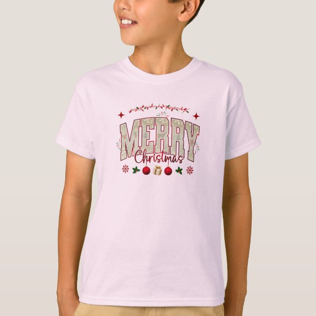 Utformning av Helgdag Festive Cute God jul T Shirt (Framsida)