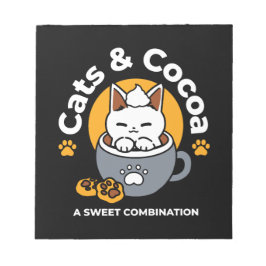 Utformning av helgdag med Mysiga katt- och Tass-ka Anteckningsblock