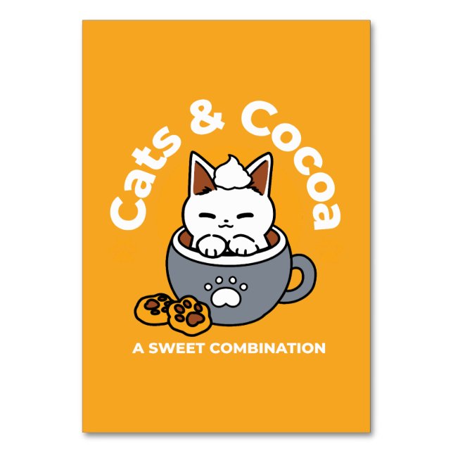 Utformning av helgdag med Mysiga katt- och Tass-ka Bordsnummer (Framsidan)