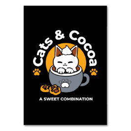 Utformning av helgdag med Mysiga katt- och Tass-ka Bordsnummer