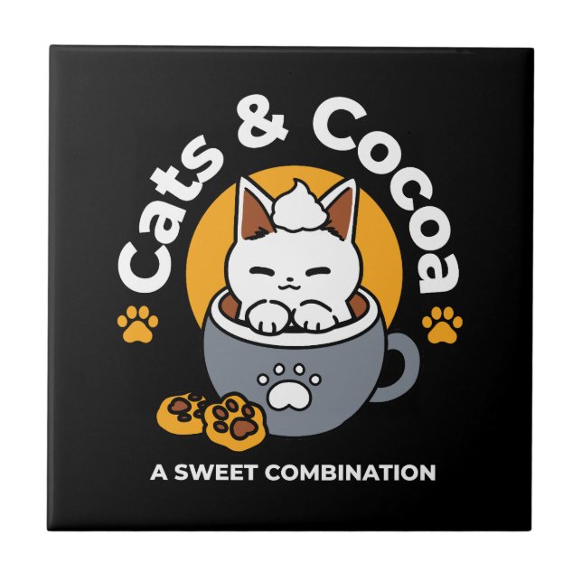 Utformning av helgdag med Mysiga katt- och Tass-ka Kakelplatta (Framsidan)