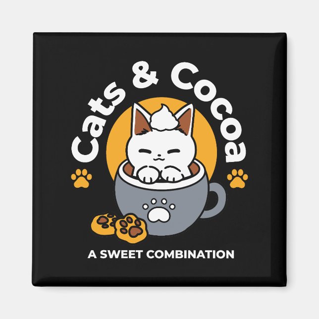 Utformning av helgdag med Mysiga katt- och Tass-ka Magnet (Framsidan)