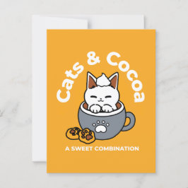 Utformning av helgdag med Mysiga katt- och Tass-ka Vykort