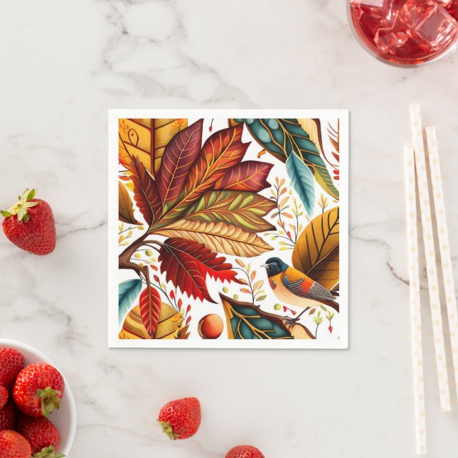 Utformning av höst och Thanksgiving Pappersservett (Insitu)