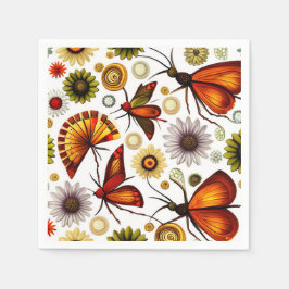 Utformning av hösten för blommigt pappersservett