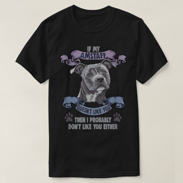 Utformning av hund älskare och hundägare Amstaff T T Shirt (Design framsida)