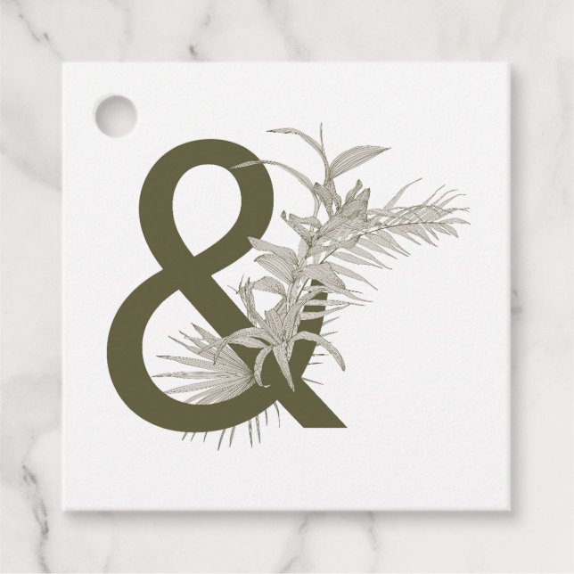 Utformning av ikonen för abstraktens tropiska hand gåvor etiketter (Framsida)