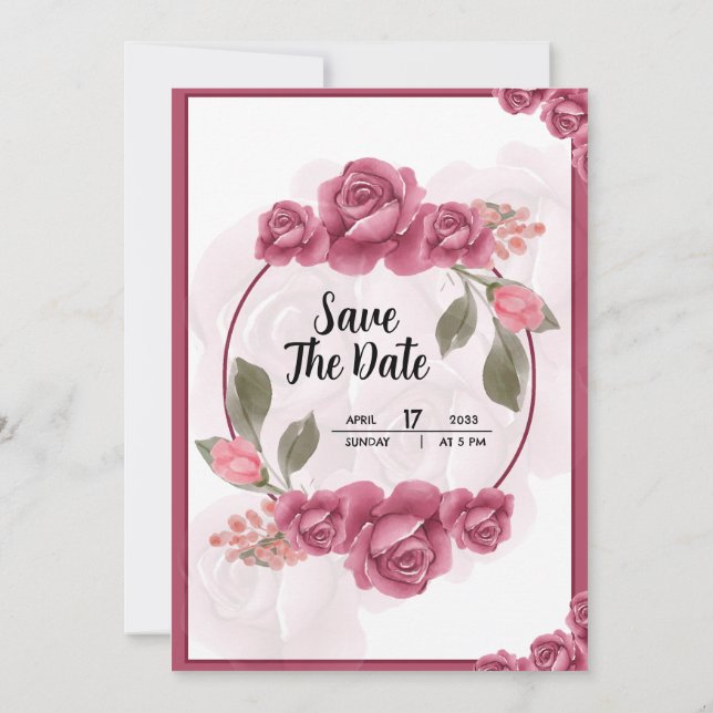 Utformning av inbjudningskort för Winter Weddinr P (Baksida)