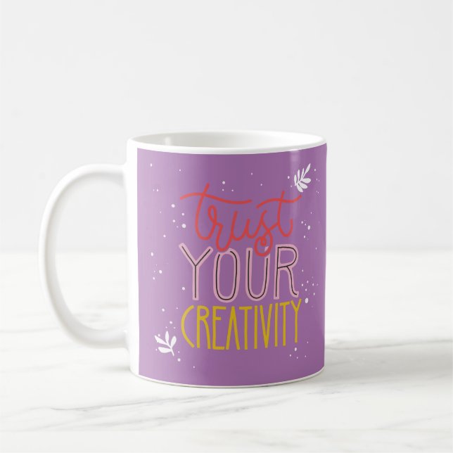 Utformning av inspirations- och upplyftningsmeddel kaffemugg (Vänster)