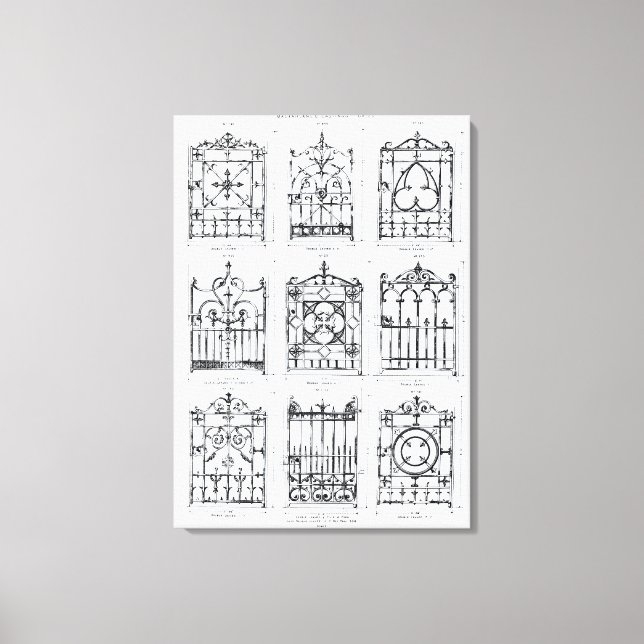 Utformning av järnvägar i järn från "Macfarlane" Canvastryck (Framsida)