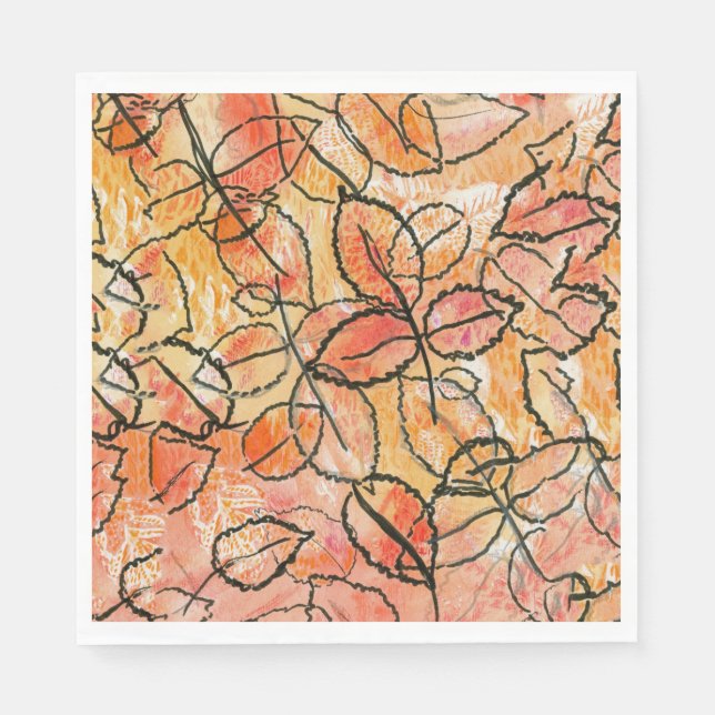 Utformning av jordade Löv på blöjor Pappersservett (Framsidan)