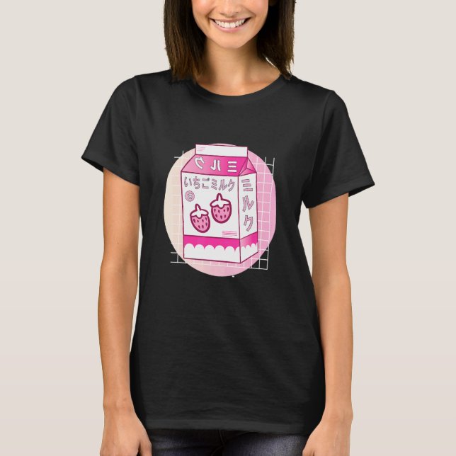 Utformning av jordgubbsbär Mjölk T Shirt (Framsida)