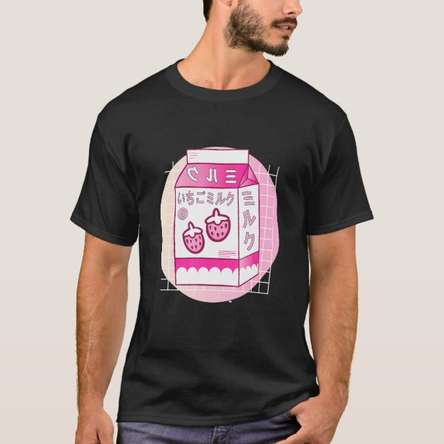 Utformning av jordgubbsbär Mjölk T Shirt (Framsida)