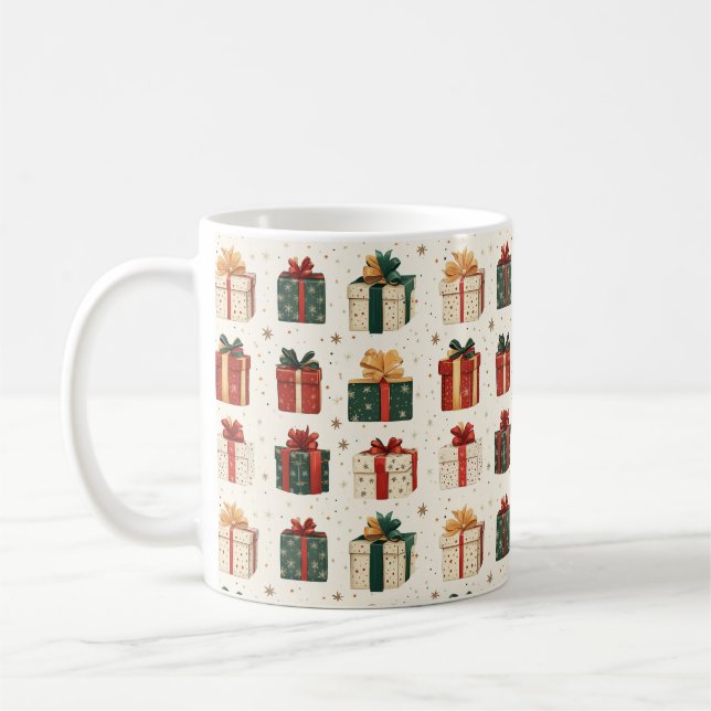 Utformning av julklapp Mönster Kaffemugg (Vänster)