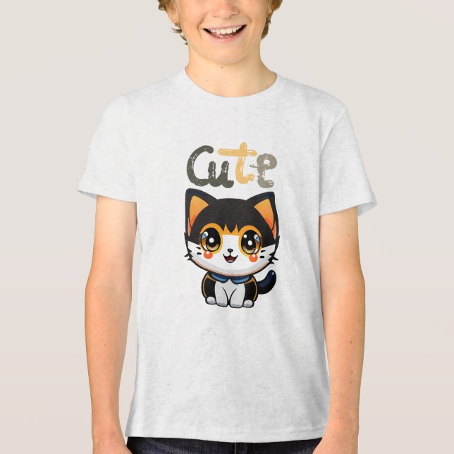 Utformning av katt med svart katt| cat älskare | K T Shirt (Framsida)