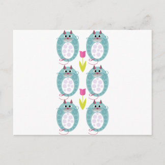 Utformning av kattdocka som heter Babushkat Vykort