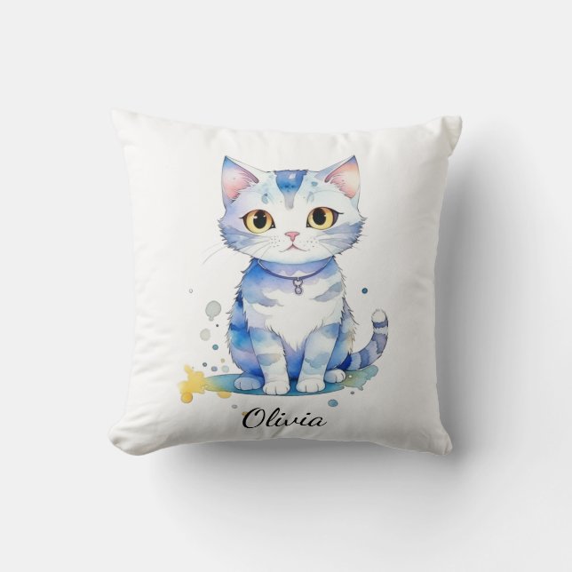 Utformning av kattkatt (kattunge) kudde (Framsida)