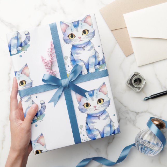 Utformning av kattkatt (kattunge) presentpapper (Gifting)