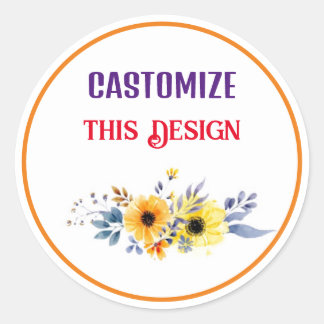 Utformning av klassiskt runt etikett