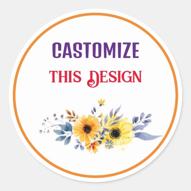 Utformning av klassiskt runt etikett (Framsida)