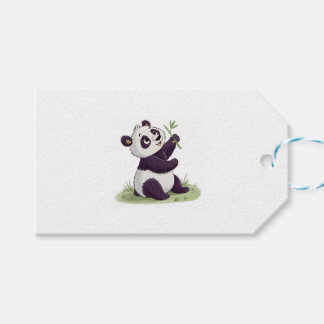 Utformning av kute panda presentetikett