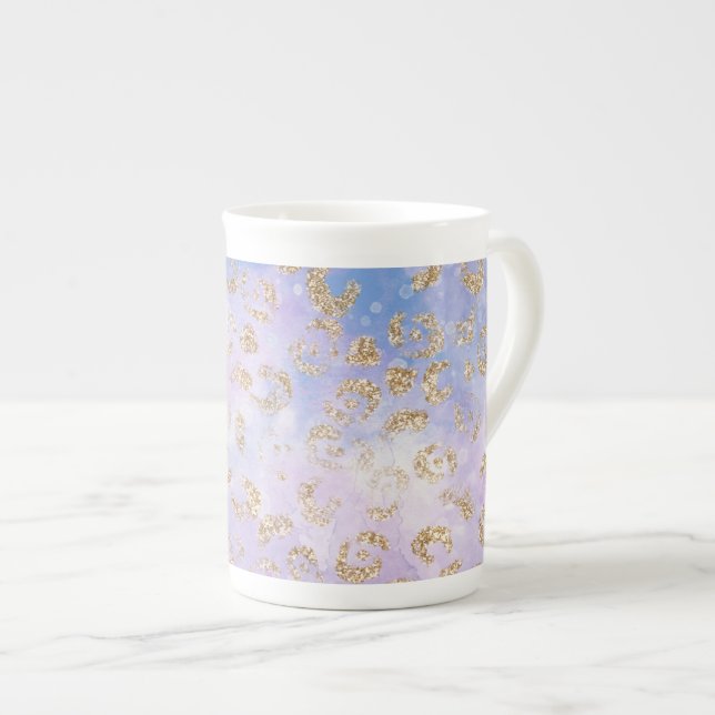 Utformning av Leopard Paint Series 3 Benporslin Mugg (Framsida höger)