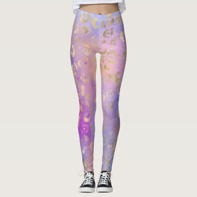 Utformning av Leopard Paint Series 8 Leggings (Framsida)