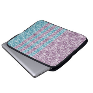 Utformning av lila och Aqua Rand Stänk Laptop Sleeve