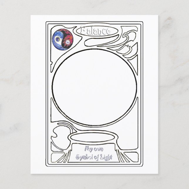 Utformning av Linje teckning - balans Flygblad (Framsidan)