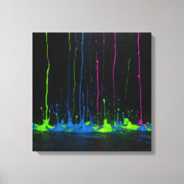 Utformning av ljusa färgdroppar i elektriska fogar canvastryck