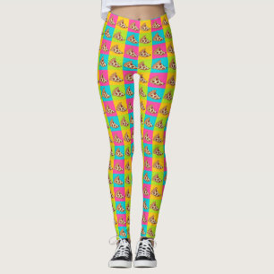 Utformning av ljusa pizzasackor leggings