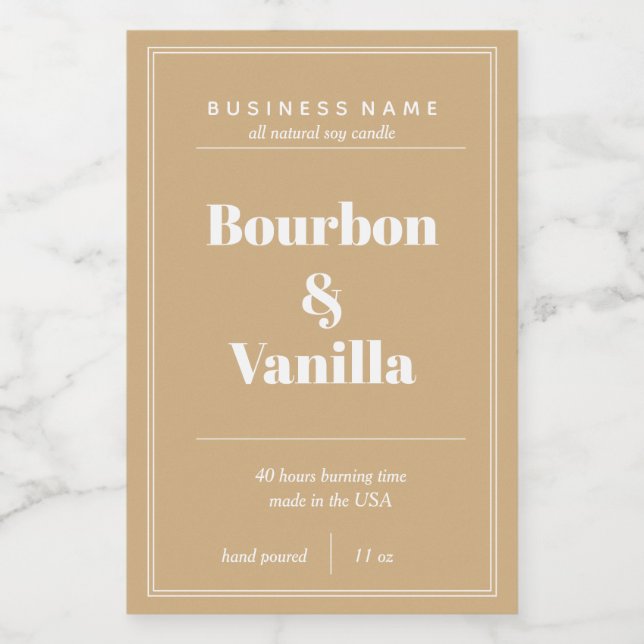 Utformning av ljusproduktsetikett mat etikett (Singel etikett)