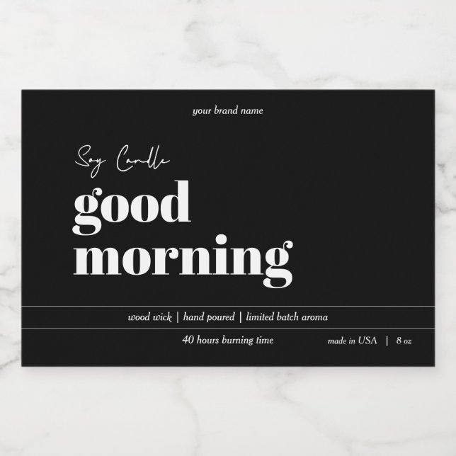 Utformning av ljusproduktsetikett mat etiketter (Singel etikett)