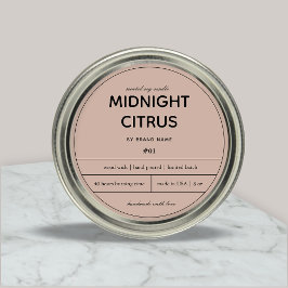 Utformning av ljusproduktsetikett runt klistermärke