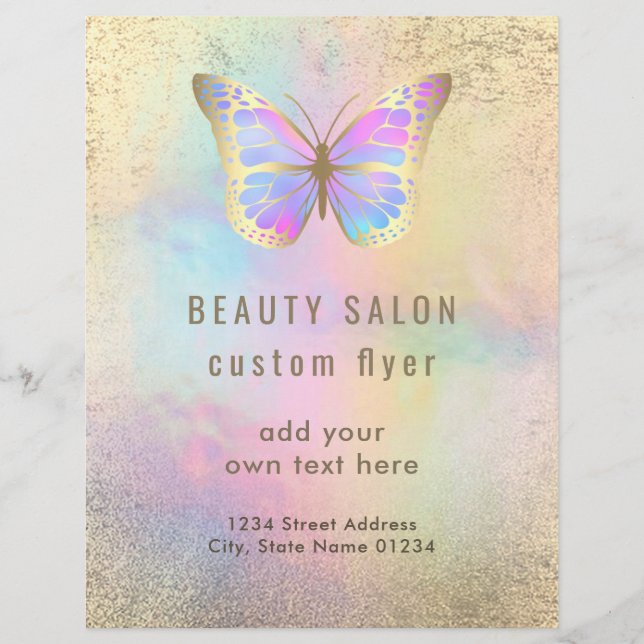 utformning av logotyp av pastellfjäril reklamblad (Framsidan)