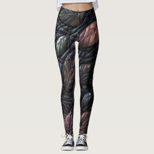 Utformning av Löv med avböjd beskärning Leggings