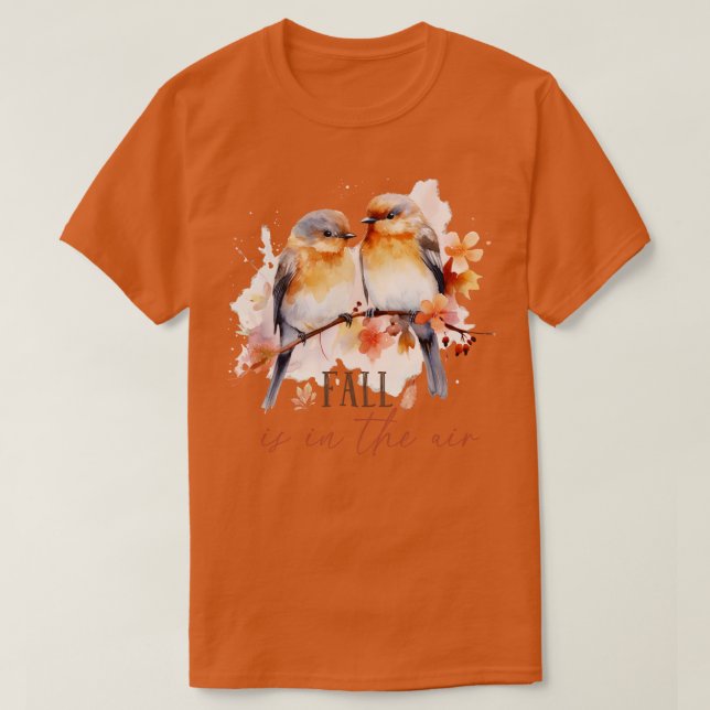 Utformning av Love birds Flower-Löv enkelt A T Shirt (Design framsida)