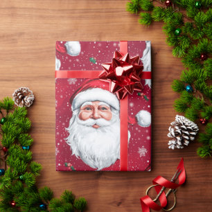 Utformning av lycklig Jultomten Ansikte Presentpapper