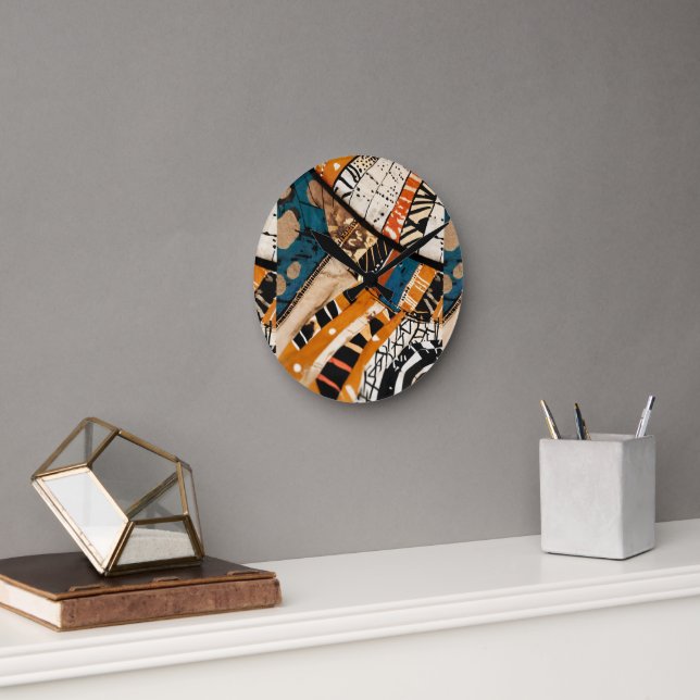 Utformning av lyxkaribiska Multifärgader Rund Klocka (Kontor)