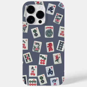 Utformning av MahJong-plattor på mörk blått