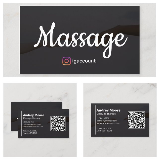 Utformning av massagebehandlingsmallar visitkort (Massage Therapy Templates Design Business Card
)