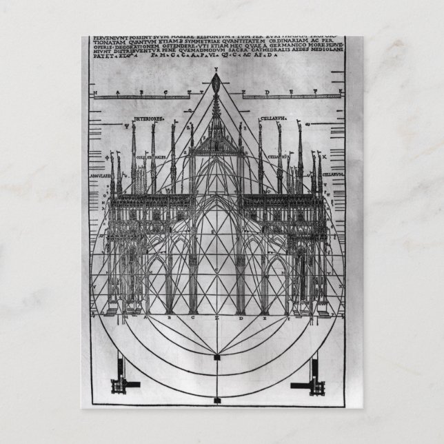 Utformning av Milanos katedral Vykort (Framsida)
